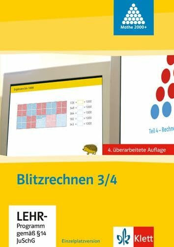 Blitzrechnen 3-4: CD-ROM Einzellizenz Klasse 3/4 (Programm Mathe 2000+)