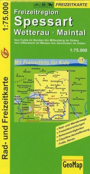 Freizeitregion Spessart / Wetterau / Maintal 1 : 75 000. Rad- und Freizeitkarte