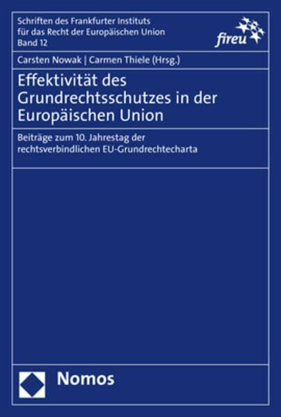 Effektivität des Grundrechtsschutzes in der Europäischen Union: Beiträge zum 10. Jahrestag der rechtsverbindlichen EU-Grundrechtecharta (Schriften des ... für das Recht der Europäischen Union)