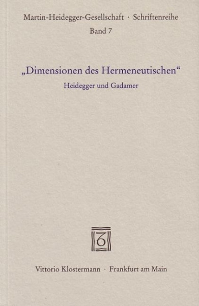 "Dimensionen des Hermeneutischen"