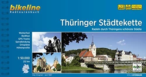 Bikeline Radtourenbuch: Thüringer Städtekette. Die schönsten Städte in Thüringen. 1 : 50.000, 225 km, wetterfest/reißfest, GPS-Tracks Download Bikeline Radtourenbuch: Thüringer Städtekette. Die schönsten Städte in Thüringen. 1 : 50.000, 225 km, wetterfest/reißfest, GPS-Tracks Download