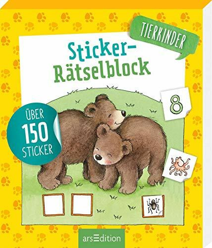 Sticker-Rätselblock Tierkinder