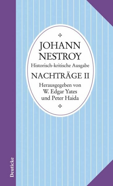 Sämtliche Werke: Nachträge, 2