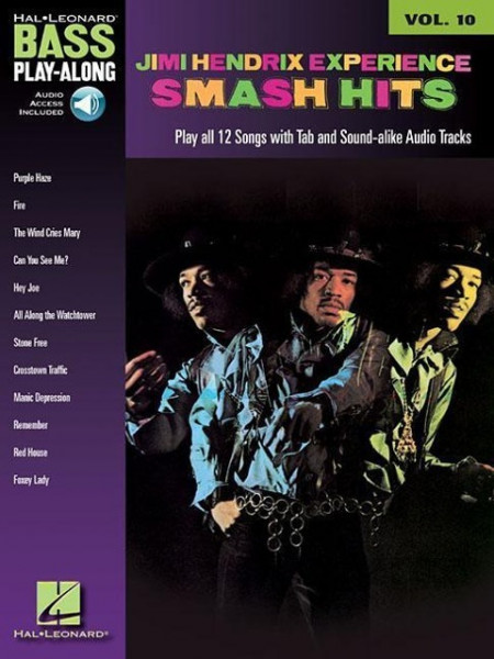 Jimi Hendrix Smash Hits - Bass Play-Along Volume 10 (Book/Online Audio)