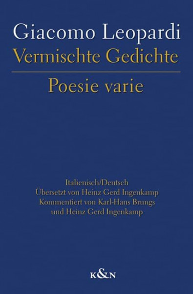 Vermischte Gedichte Poesie varie: Italienisch/Deutsch