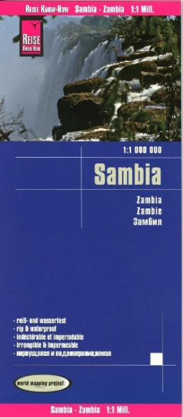 Reise Know-How Landkarte Sambia 1:1.000.000