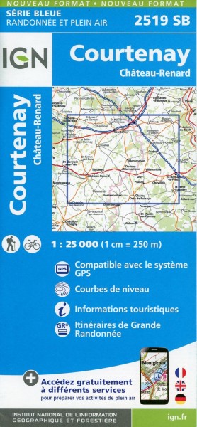 Courtenay. Château-Renard 1:25 000