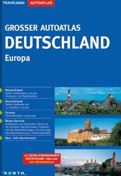 Grosser Autoatlas Deutschland /Europa: Mit extra Deutschlandkarte