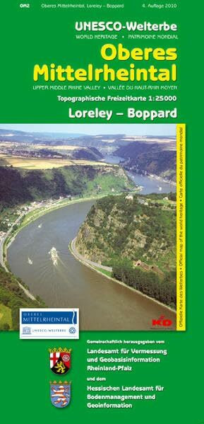 UNESCO-Welterbe - Oberes Mittelrheintal Loreley - Boppard (WR): Topographische Karte 1:25000 mit Wander- und Radwanderwegen mit Rheinsteig, ... Rheinland-Pfalz 1:15000 /1:25000)