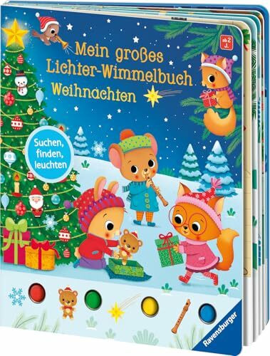 Mein großes Lichter-Wimmelbuch: Weihnachten – Wimmelbuch ab 2 Jahre, mit über 50 Lichtern