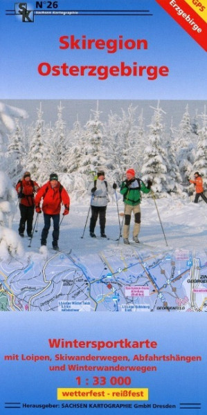 Wintersportkarte Skiregion Osterzgebirge