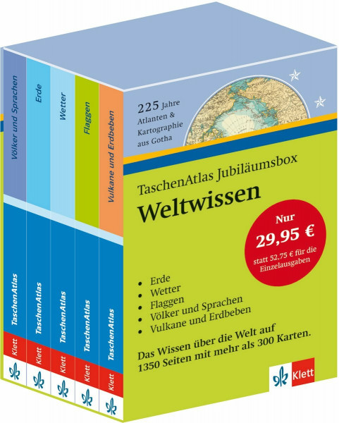 TaschenAtlas Jubiläumsbox Weltwissen. 5 Bände