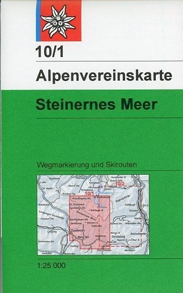DAV Alpenvereinskarte 10/1 S Steinernes Meer 1 : 25 000 Wegmarkierungen und Skirouten