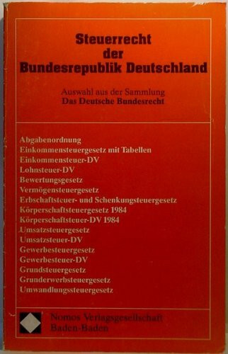 Steuerrecht der Bundesrepublik Deutschland,