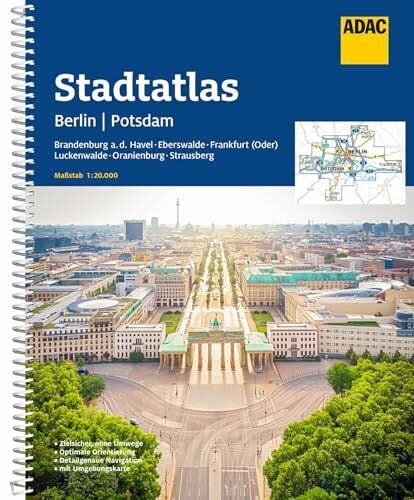 ADAC Stadtatlas Berlin/Potsdam 1:20.000: mit Brandenburg a.d. Havel, Eberswalde, Frankfurt (Oder), Luckenwalde, Oranienburg, Strausberg