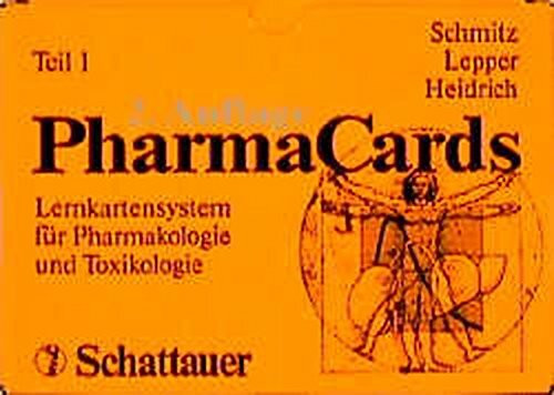 PharmaCards - Set / Lernkartensystem für Pharmakologie und Toxikologie: PharmaCards, Tl.1, Kapitel 1-13