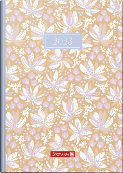 BRUNNEN Tageskalender „Flowers“ Modell 795 2023 Blattgröße 14,5 x 20,6 cm
