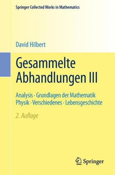 Gesammelte Abhandlungen III