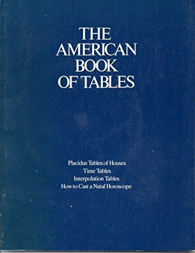 The American Book of Tables