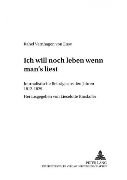 «Ich will noch leben, wenn man's liest»