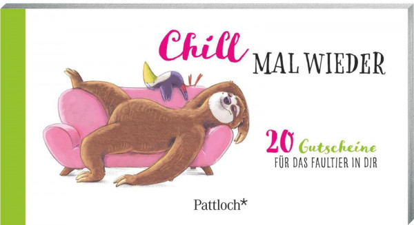 Chill mal wieder - 20 Gutscheine für das Faultier in dir