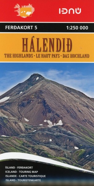 Iceland Highlands 5 1 : 250 000 Touring Map