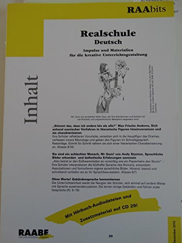 RAAbits Realschule Deutsch: Impulse und Materialien für die kreative Unterrichtsgestaltung