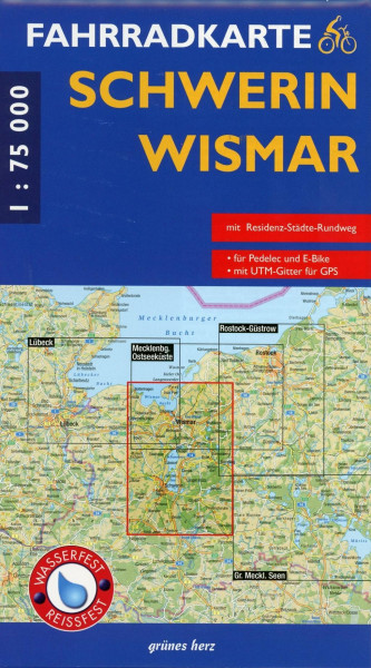 Fahrradkarte Schwerin - Wismar 1 : 75 000 Fahrradkarte