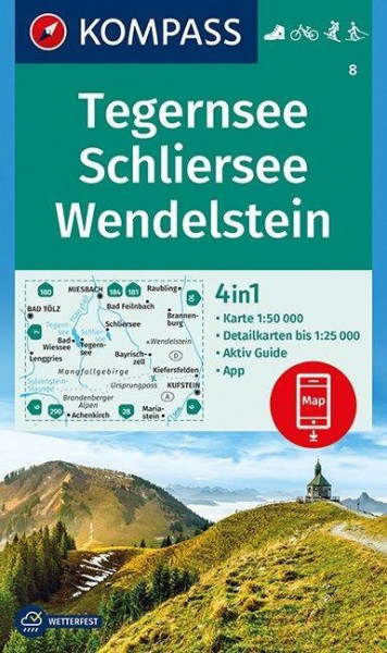 Tegernsee, Schliersee, Wendelstein 1:50 000