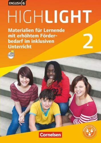 English G Highlight|NULL|Hauptschule|Band 2: 6. Schuljahr|Materialien für Lernende mit erhöhtem Förderbedarf im inklusiven Unterricht|NULL|Kopiervorlagen mit CD-ROM|NULL
