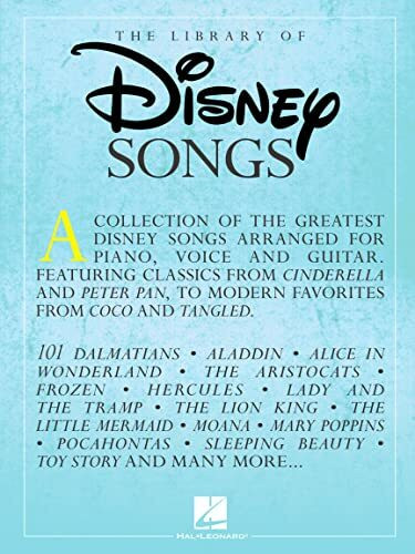 The Library of Disney Songs | Klavier-/Gesangs-/Gitarren-Songbook für Anfänger bis Fortgeschrittene | Piano Notenbuch mit klassischer und moderner ... Lehrer: Over 50 of the Greatest Disney Songs
