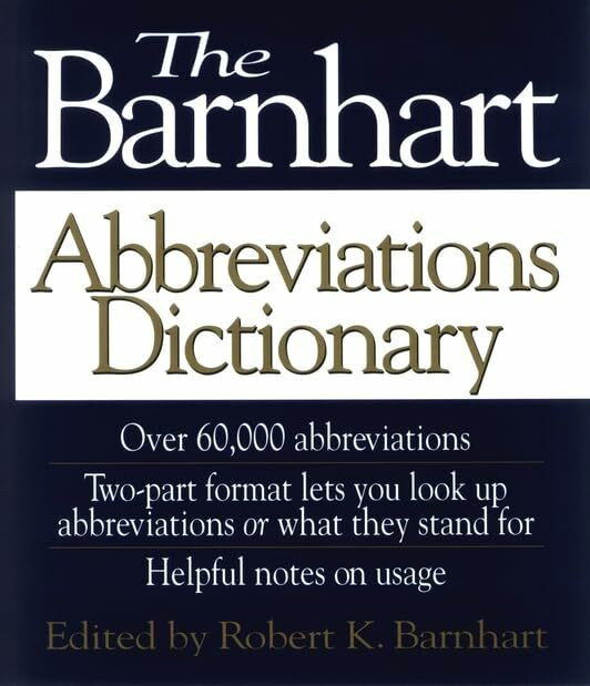 John Wiley & Sons The Barnhart Abbreviations Dictionary