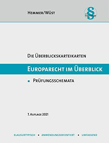 33600 - ÜK Europarecht: Die Überblickskarteikarten. Prüfungsschemata (Karteikarten - Öffentliches Recht)