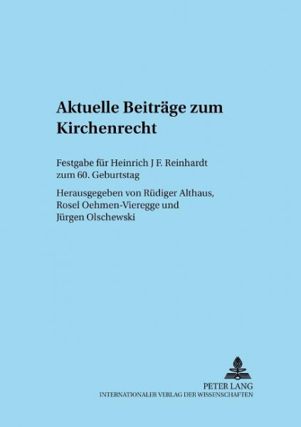 Aktuelle Beiträge zum Kirchenrecht