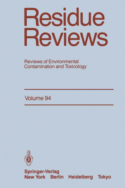 Residue Reviews: Reviews of Environmental Contamination and Toxicology