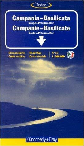 Kümmerly & Frey Karten, Campania, Basilicata: Strassenkarte 1:200000 Neapel - Potenza - Bari Blatt 12 (Kümmerly+Frey Strassenkarten)