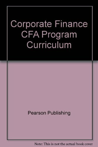 CFA Program Curriculum Volume 3 Level II 2010 (Corporate Finance)