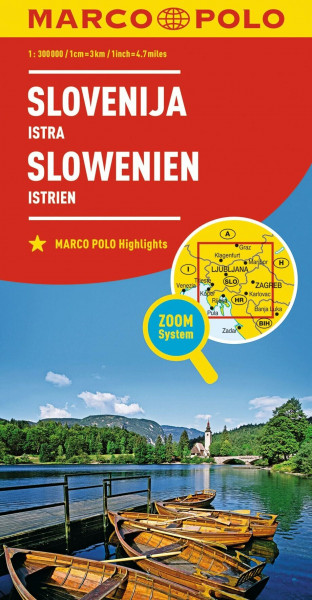 MARCO POLO Länderkarte Slowenien, Istrien 1:300.000: Zoom System