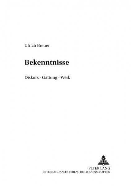 Bekenntnisse