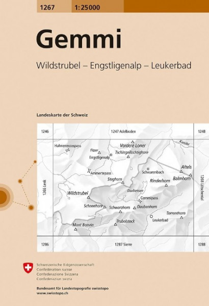 Swisstopo 1 : 25 000 Gemmi