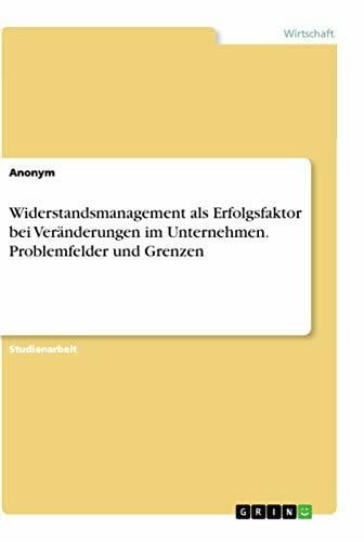 Widerstandsmanagement als Erfolgsfaktor bei Veränderungen im Unternehmen. Problemfelder und Grenzen