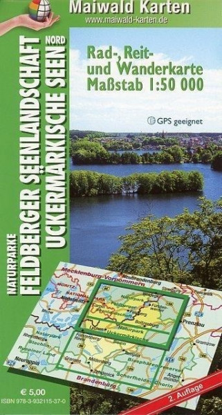 Maiwald Karte Feldberger Seenlandschaft Nord, Uckermärkische Seen Rad-, Reit- und Wanderkarte 1:50.000