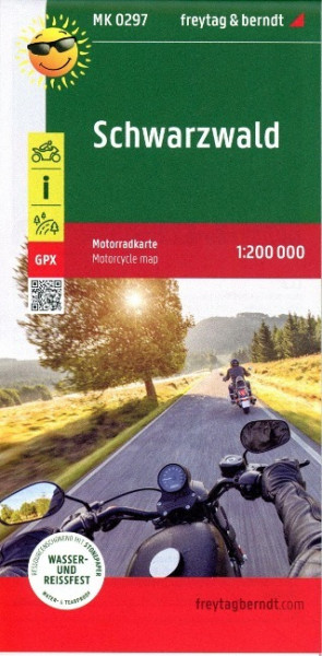 Schwarzwald, Motorradkarte 1:200.000, freytag & berndt