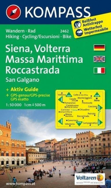 Siena - Volterra - Massa Marittima - Rocca Strada - San Galgano 1 : 50 000