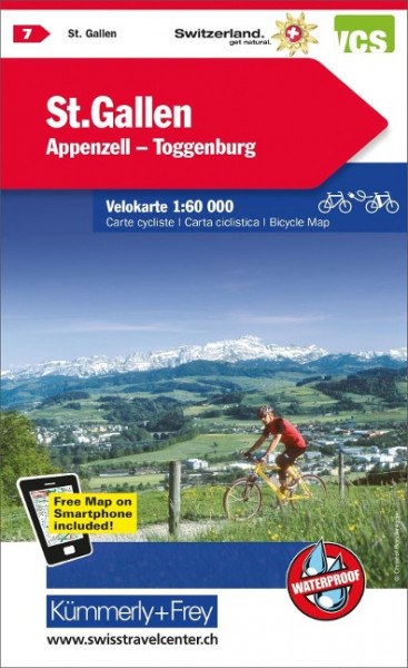 Radwanderkarte St. Gallen - Appenzell - Toggenburg mit Ortsindex (7)