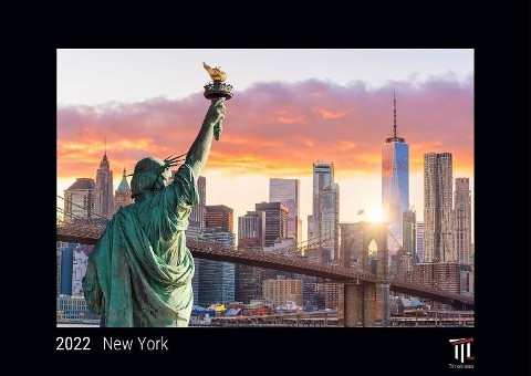 New York 2022 - Black Edition - Timokrates Kalender, Wandkalender, Bildkalender - DIN A3 (42 x 30 cm)