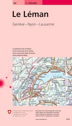 40 Le Léman: Genève - Nyon - Lausanne (Landeskarte 1:100 000, Band 40) 40 Le Léman: Genève - Nyon - Lausanne (Landeskarte 1:100 000, Band 40)