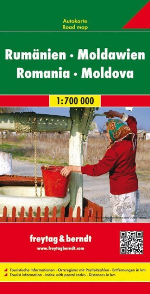 Rumänien. Moldawien 1 : 700 000. Autokarte
