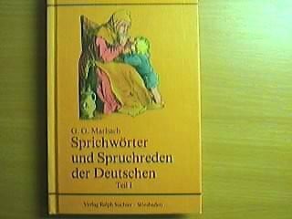 Sprichwörter und Spruchreden der Deutschen, Teil I.