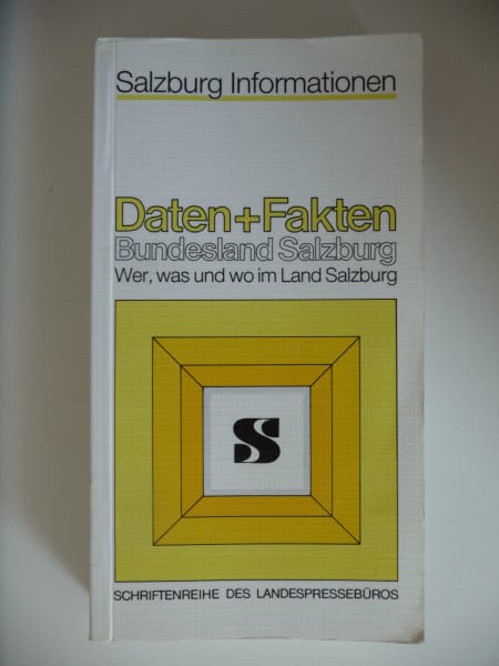 Daten +[und] Fakten Bundesland Salzburg. - Salzburg : Amt d. Salzburger Landesregierung, Landespressebüro (Presse- u. Informationszentrum d. Landes Salzburg)